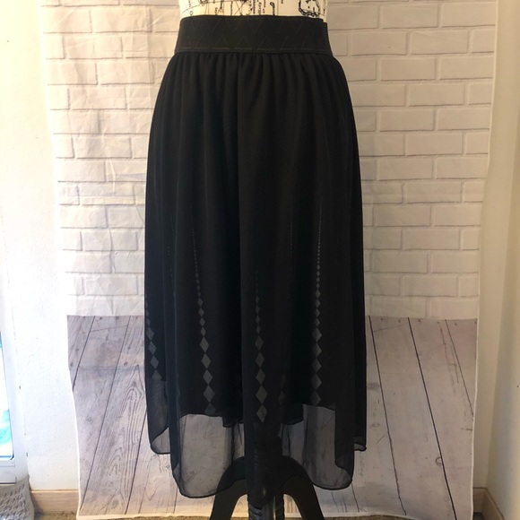 LuLaRoe Lola skirt black sheer midi
